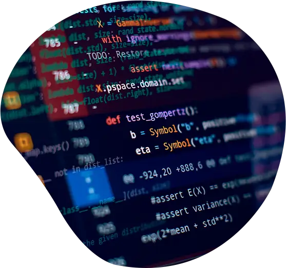 Code auf einem Screen