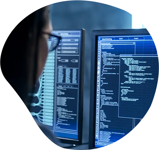 Web Developer bei der Arbeit